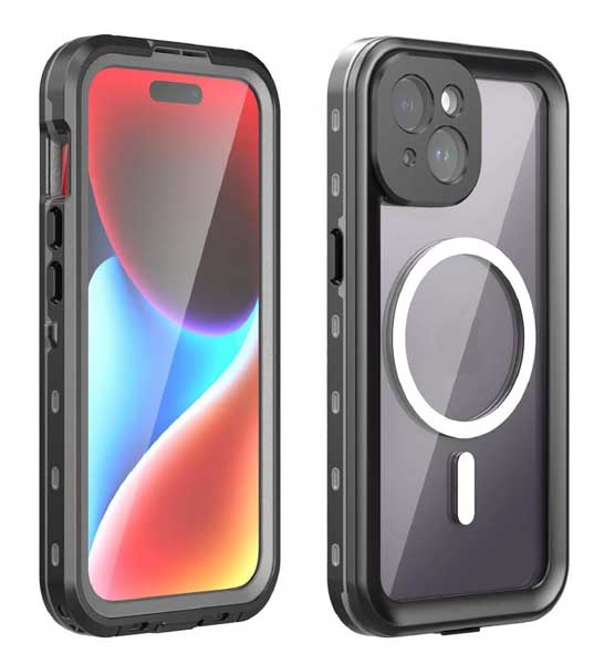 iPhone 15対応 防水ケース ブラック