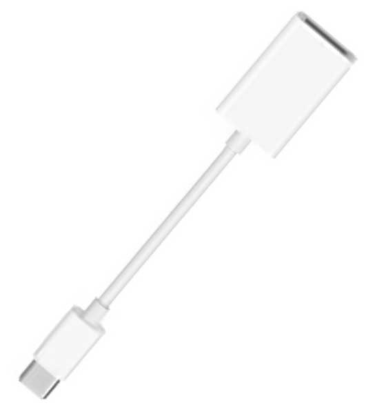 USB2.0(A) to USB Type-C 変換アダプタ ホワイト