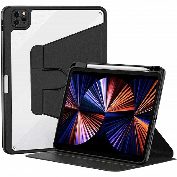 iPad Pro 11（第4・3・2世代）対応 フラップケース（360度） ブラック