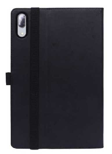 Lenovo TAB6 A101LV対応 手帳型フラップケース(ハンドホール付) ブラック