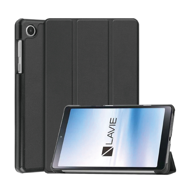 NEC LAVIE Tab T8 2023対応 フラップケース ブラック