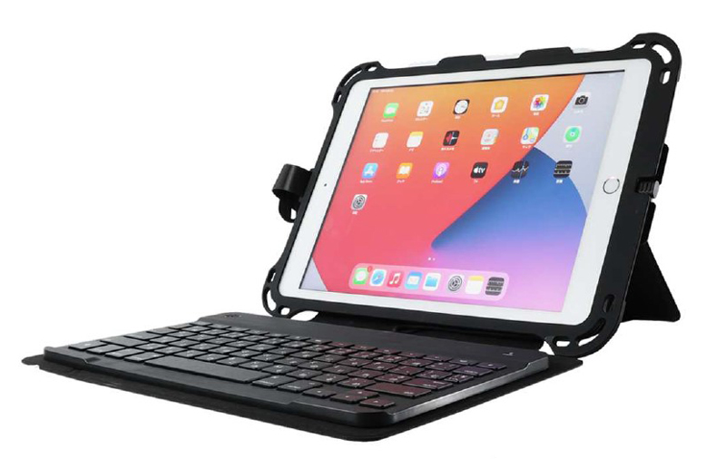 iPad 10.2（第9・8・7世代）対応 Lightning有線キーボード付耐衝撃ケース