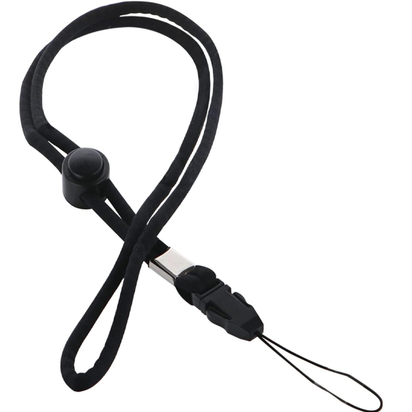 ネックストラップ 丸紐タイプ ブラック