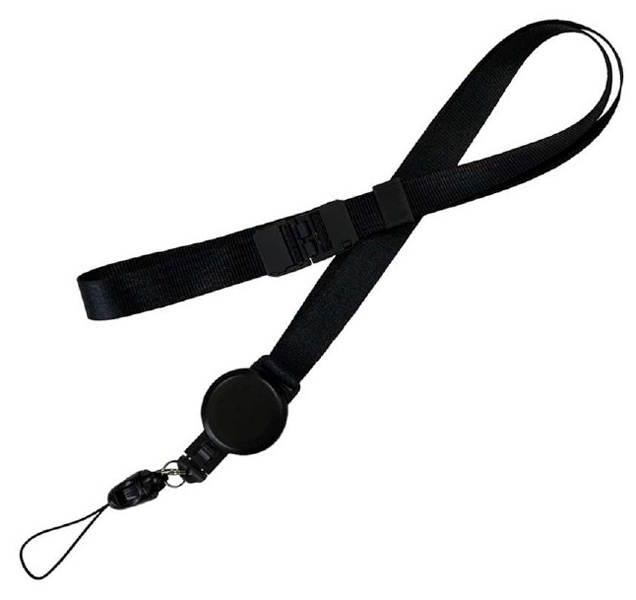 ネックストラップ リールタイプ ブラック