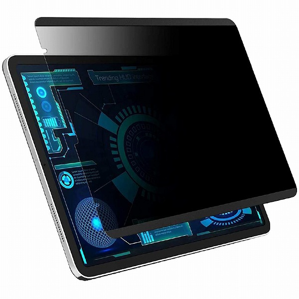 iPad Pro 12.9（第6・5・4・3世代）対応 覗き見防止フィルム（マグネット吸着）（横向き専用） マット
