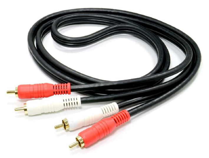 スタンダードRCAケーブル 両端RCAピン端子x2（音声LR） 1m