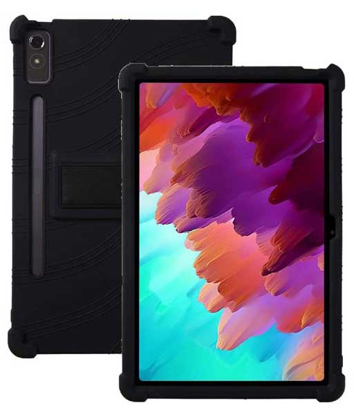 Lenovo Tab P12 12.7対応 耐衝撃シリコンケース ブラック