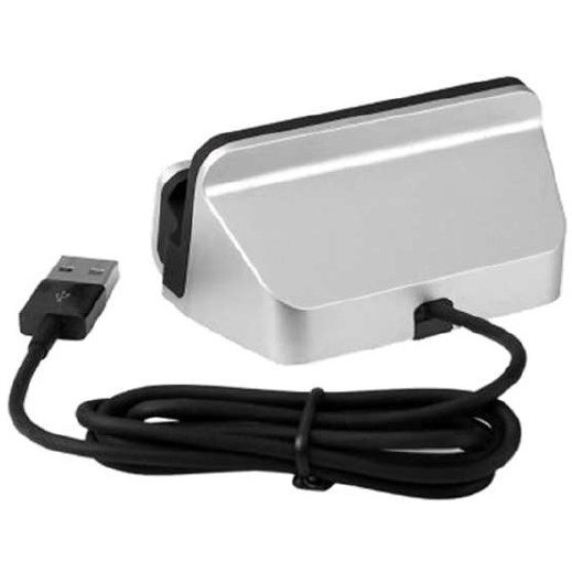 スマートフォン充電スタンド(USB Type-Cモデル) シルバー
