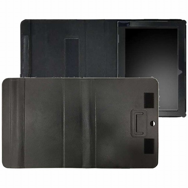 Lenovo ideapad D330用 手帳型レザーケース ブラック （バリューモデル）ver2