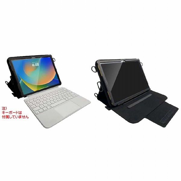 iPad 10.9（第10世代）対応 手帳型レザーケース ブラック