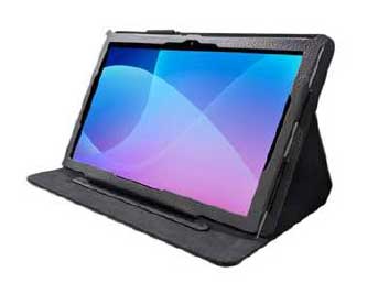 aiwa タブレット JA2-TBA1002対応 手帳型レザーケース ブラック