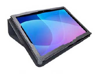 aiwa タブレット JA2-TBA1002対応 手帳型レザーケース ブラック