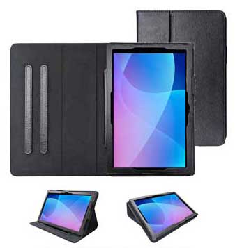 aiwa タブレット JA2-TBA1002対応 手帳型レザーケース ブラック