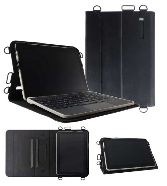 dynabook K70対応 手帳型レザーケース ブラック