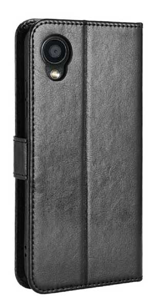 京セラ DIGNO SX2 KC-S302対応 手帳型レザーケース ブラック