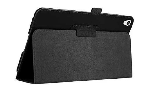 京セラ DIGNO Tab KYT34対応 手帳型レザーケース ブラック