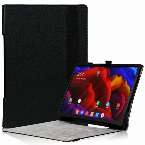 Lenovo Yoga Tab 13対応 手帳型レザーケース ブラック