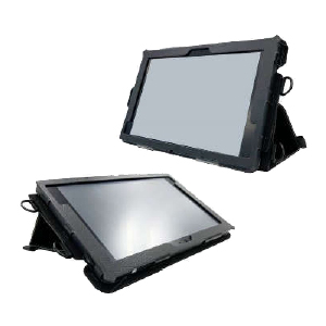 富士通 Arrows Tab Q5010/Q5011対応 手帳型レザーケース ブラック