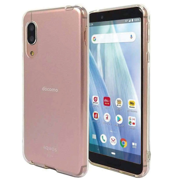 シャープ AQUOS sense3 SH-02M対応 TPUケース クリア
