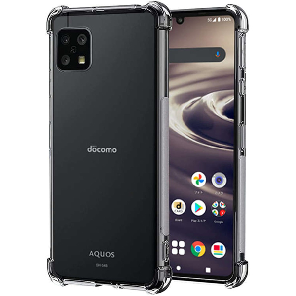 シャープ AQUOS sense6 SH-54B対応 TPUケース クリア