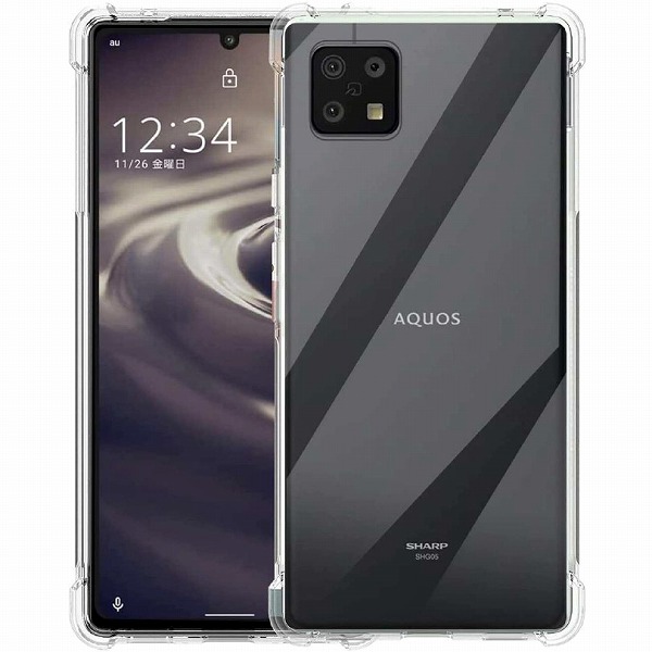 シャープ AQUOS sense6 SHG05対応 TPUケース クリア