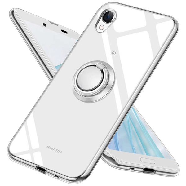 シャープ AQUOS sense2 SH-M08対応 落下防止リング付きTPUケース クリア