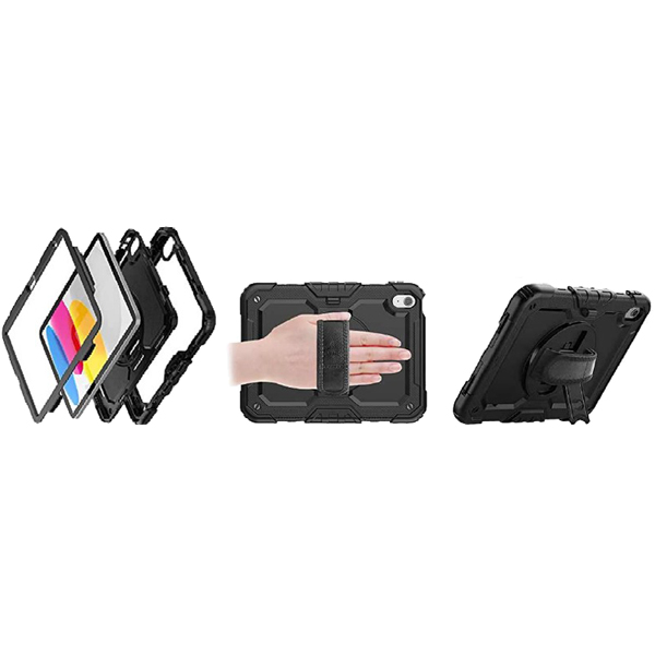 iPad 10.9（第10世代）専用 耐衝撃ケース（画面保護付き） ブラック