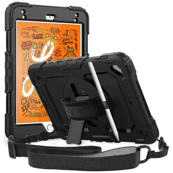 iPad mini（第5・4世代）対応 耐衝撃ケース（画面保護付き） ブラック