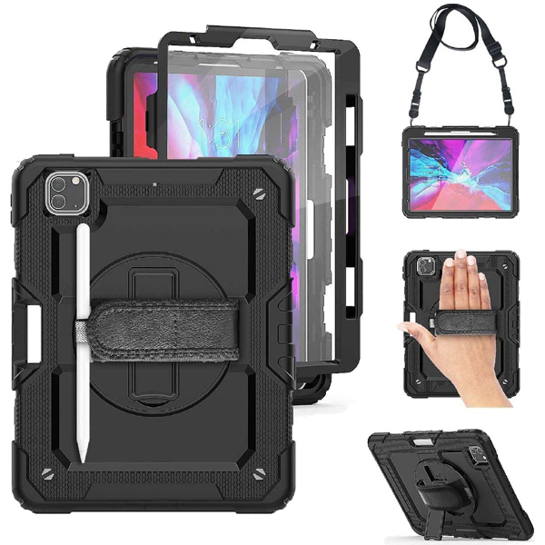 iPad Pro 11（第3・2世代）、iPad Air（第4世代）10.9対応 耐衝撃ケース（画面保護付き） ブラック