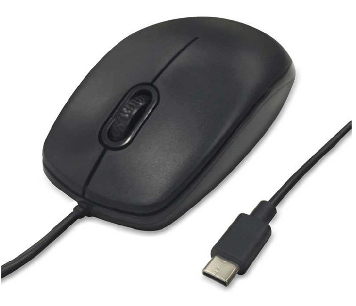 USB Type-C接続 レーザー式マウス ブラック