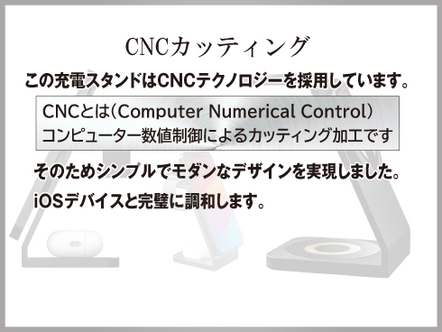 (ブラック)SNAPStation Alminaire 23W 3-in-1アルミニウムワイヤレス充電ステーション