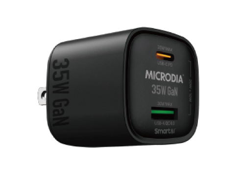 （黒）SmartCube Nano 35 w/ PPS Charging PD GaNウォールチャージャー、USB-C & USB-Aポート搭載