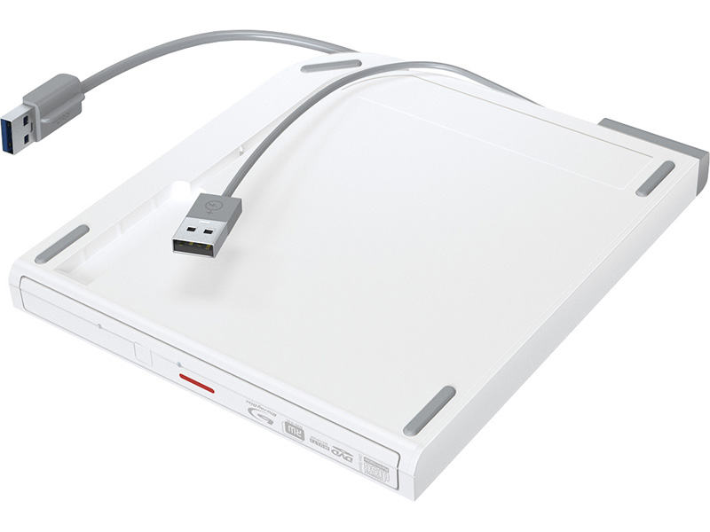 USB3.2(Gen1)対応 ポータブルBDドライブ 再生/書込ソフト添付 ホワイト