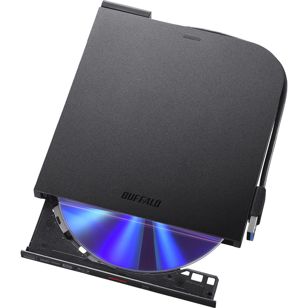 USB3.2(Gen1)対応 ポータブルBDドライブ 書込ソフト添付 ブラック