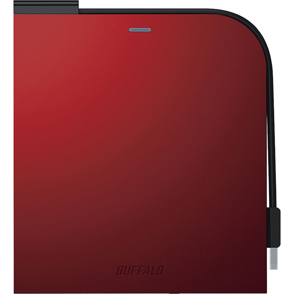 USB3.2(Gen1)対応 ポータブルBDドライブ 書込ソフト添付 レッド