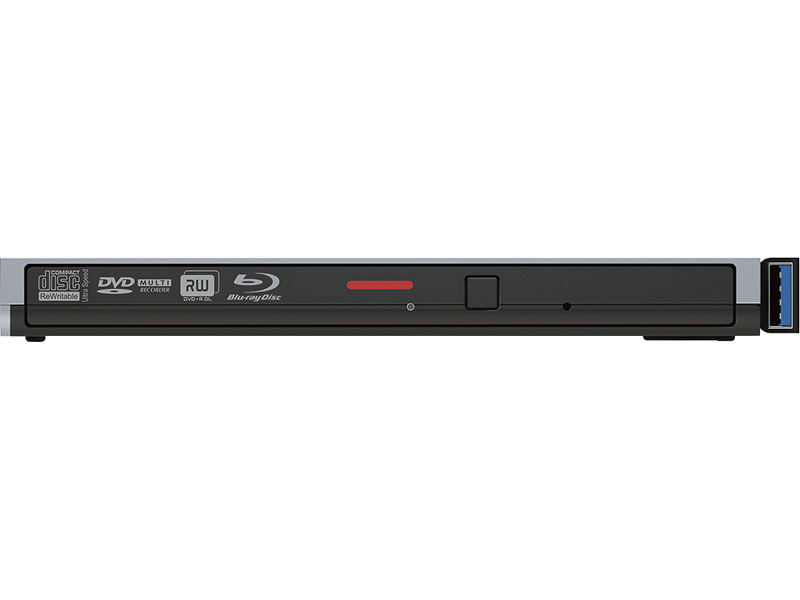 USB3.2(Gen1)対応 ポータブルBDドライブ 書込ソフト添付 シルバー