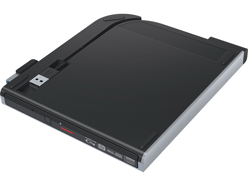 USB3.2(Gen1)対応 ポータブルBDドライブ 書込ソフト添付 シルバー