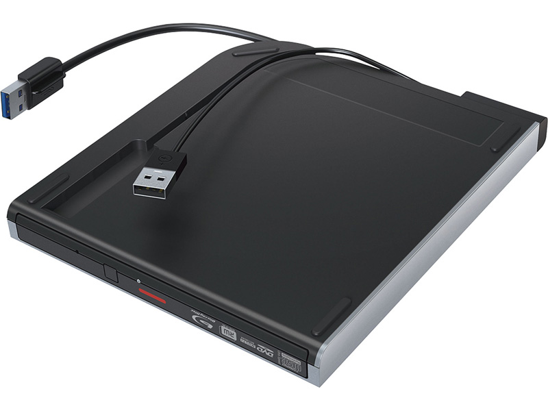USB3.2(Gen1)対応 ポータブルBDドライブ 書込ソフト添付 シルバー