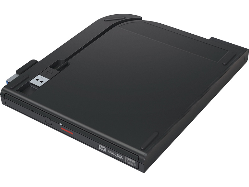 USB3.2(Gen1)対応 ポータブルDVDドライブ 書込ソフト添付 ブラック