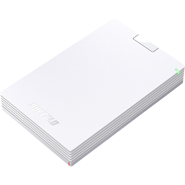 ミニステーション USB3.2(Gen.1)対応 ポータブルHDD スタンダードモデル ホワイト 2TB