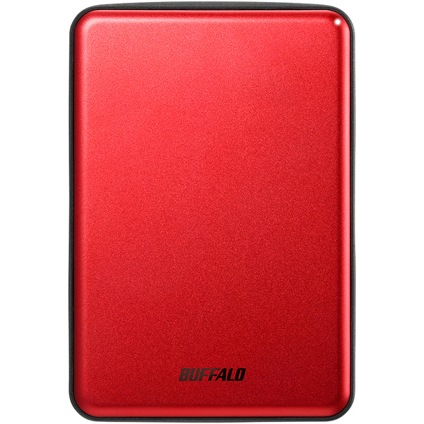 USB3.1（Gen.1）対応 アルミ素材&薄型ポータブルHDD 2TB レッド