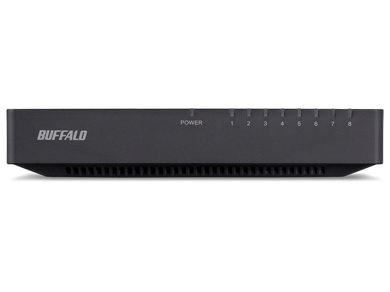 10/100Mbps対応 スイッチングHub プラスチック筐体/電源外付けモデル 8ポート ブラック