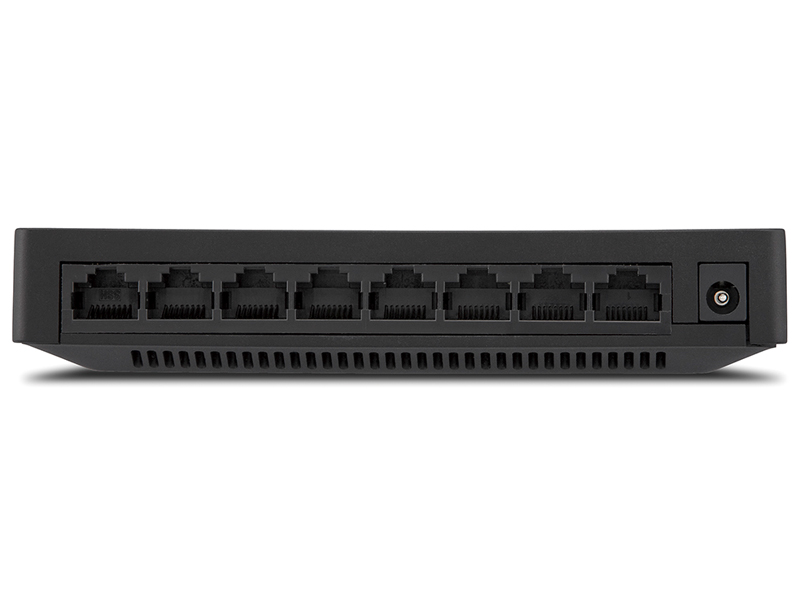 10/100Mbps対応 スイッチングHub プラスチック筐体/電源外付けモデル 8ポート ブラック