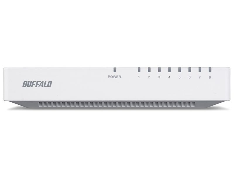 10/100Mbps対応 スイッチングHub プラスチック筐体/電源外付けモデル 8ポート ホワイト