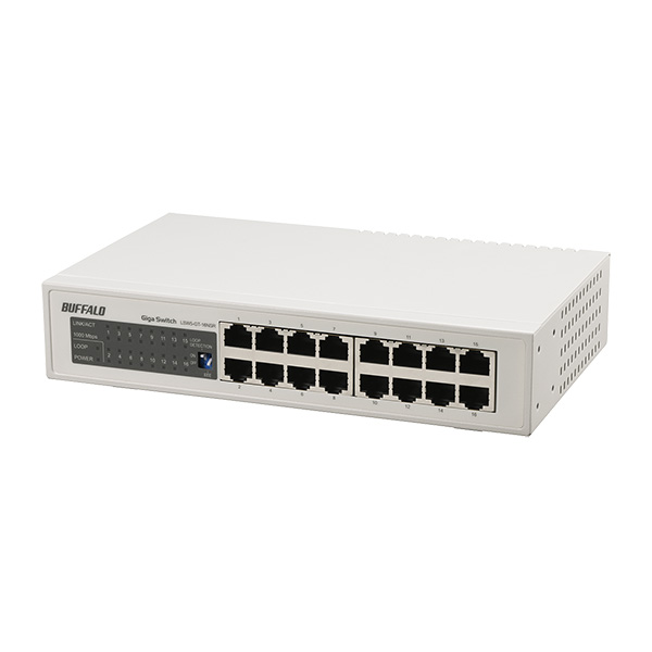 Giga スイッチングHub 金属筺体/電源内蔵 16ポート