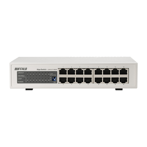Giga スイッチングHub 金属筺体/電源内蔵 16ポート