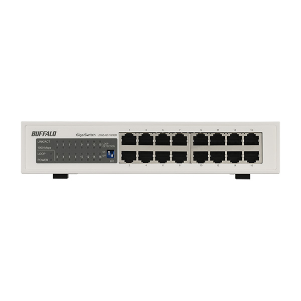 Giga スイッチングHub 金属筺体/電源内蔵 16ポート
