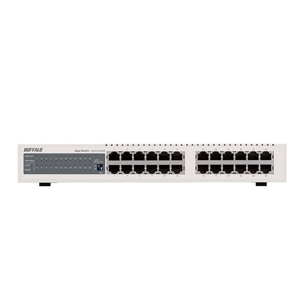 Giga スイッチングHUB 金属筺体、電源内蔵 24ポート