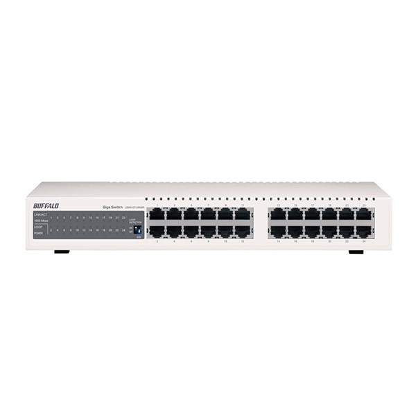 Giga スイッチングHUB 金属筺体、電源内蔵 24ポート