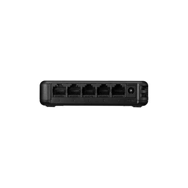 Giga5ポート スイッチングハブ 電源外付け プラスチック筐体 マグネットなし